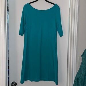 Teal ¾ Sleeve Dress